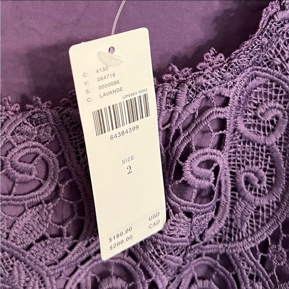 Maeve by Anthropologie Lace Mini Dress Lavender Purple Size 2 NWT - Picture 10 of 10